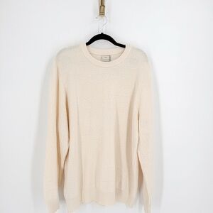 Mango Cream Crewneck Sweater Minimalist Design